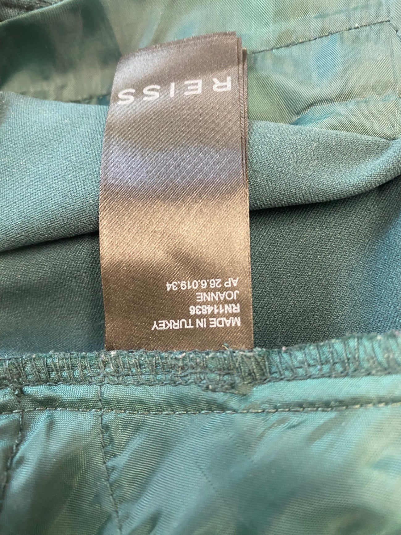 Classic Reiss Joanne Trousers cropped UK6 Forest Green JB006