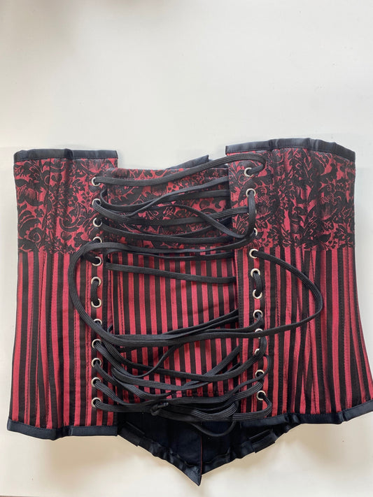 Fabulous Unbranded Corset UK8-10 24” Red & Black TC001