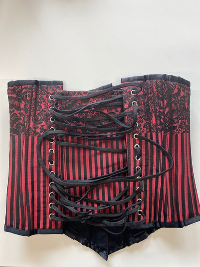 Fabulous Unbranded Corset UK8-10 24” Red & Black TC001