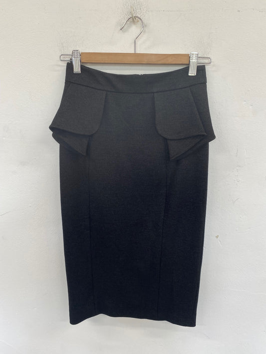 Fabulous Karen Millen Skirt UK8 Dark Grey JB006