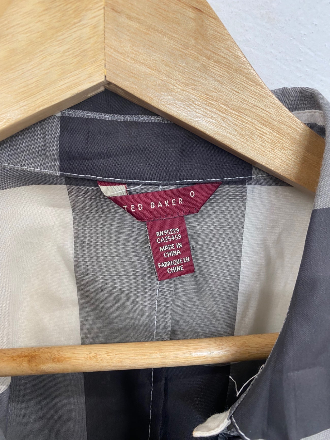 Classic Ted Baker Mini Dress UK6 Grey Check JB006