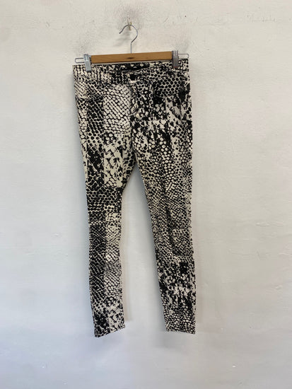 Classic Karen Millen Skinny jeans Uk 6 Black splatter JB006
