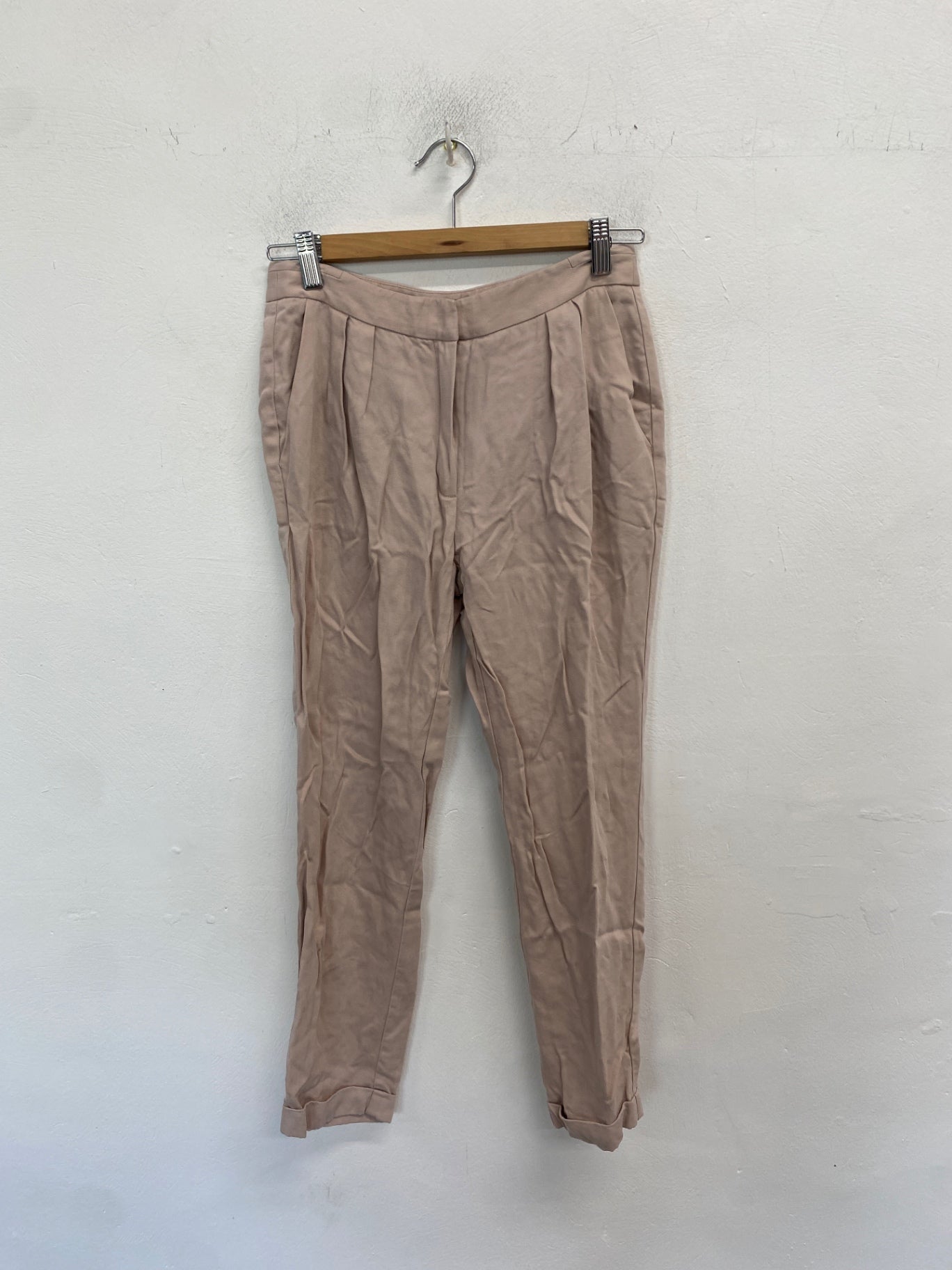 Classic Mango suit Trousers UK 8 Beige rose office JB006 