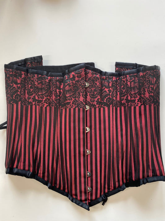Fabulous Unbranded Corset UK8-10 24” Red & Black TC001