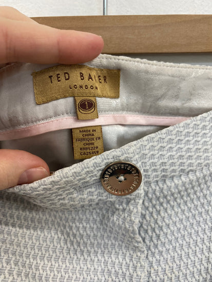 Classic Ted Baker Trousers UK8 Light Blue JB006