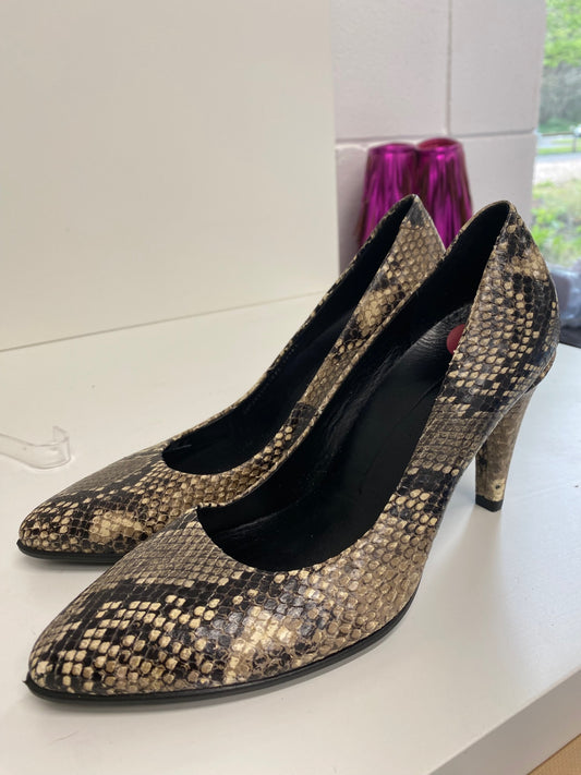 Classic Ecco High Heels UK3 snakeskin Danish design BT001