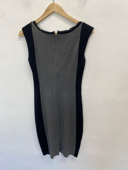 Classic Banana Republic Dress UK XS Gray and black office JB006
