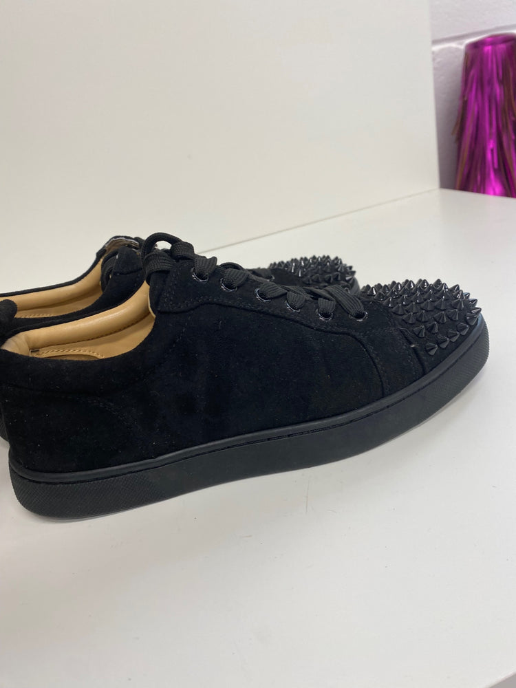 Classic Christian Louboutin Louis Junior Sneakers UK3 Black Spikes BT001