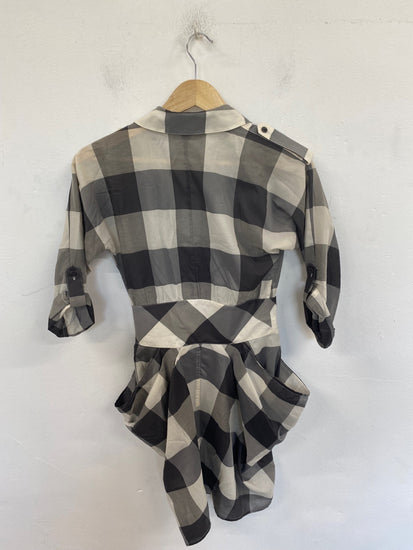 Classic Ted Baker Mini Dress UK6 Grey Check JB006