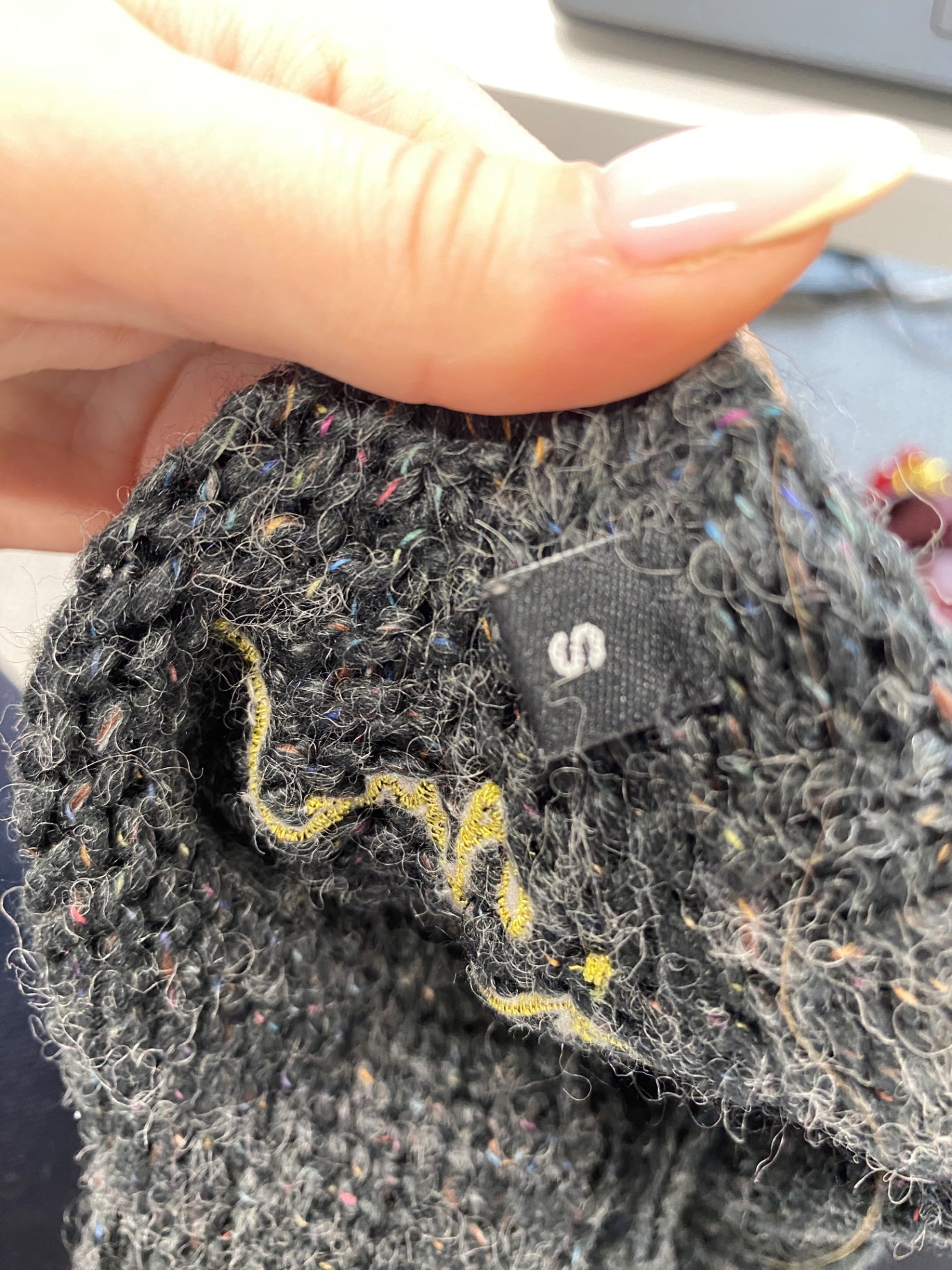 Classic Desigual Dress UK S Grey embroidered