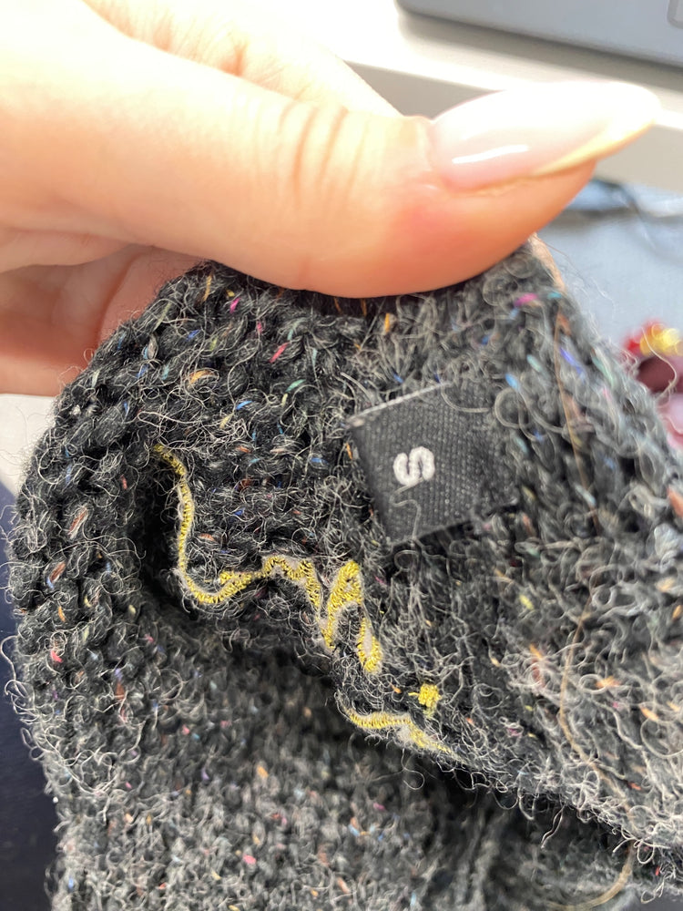 Classic Desigual Dress UK S Grey embroidered