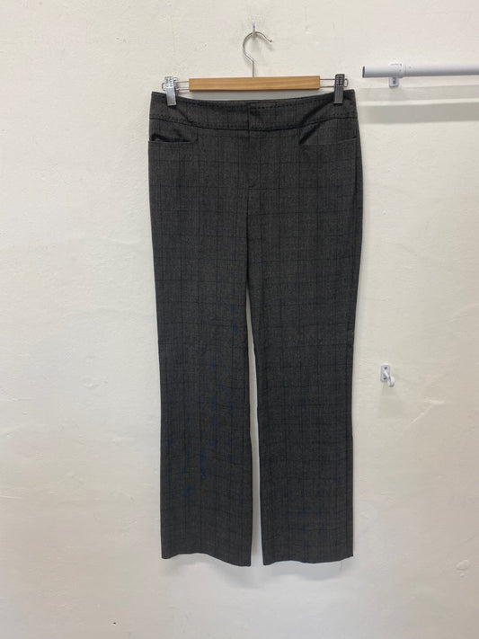 Classic Mango suit Wide leg trousers Uk8 Grey check JB006