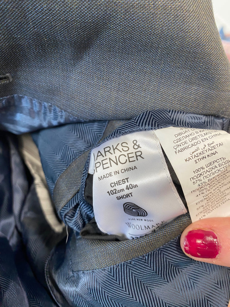 Fabulous Marks & Spencers Suit 40R 32W Dark Grey Race days KM00