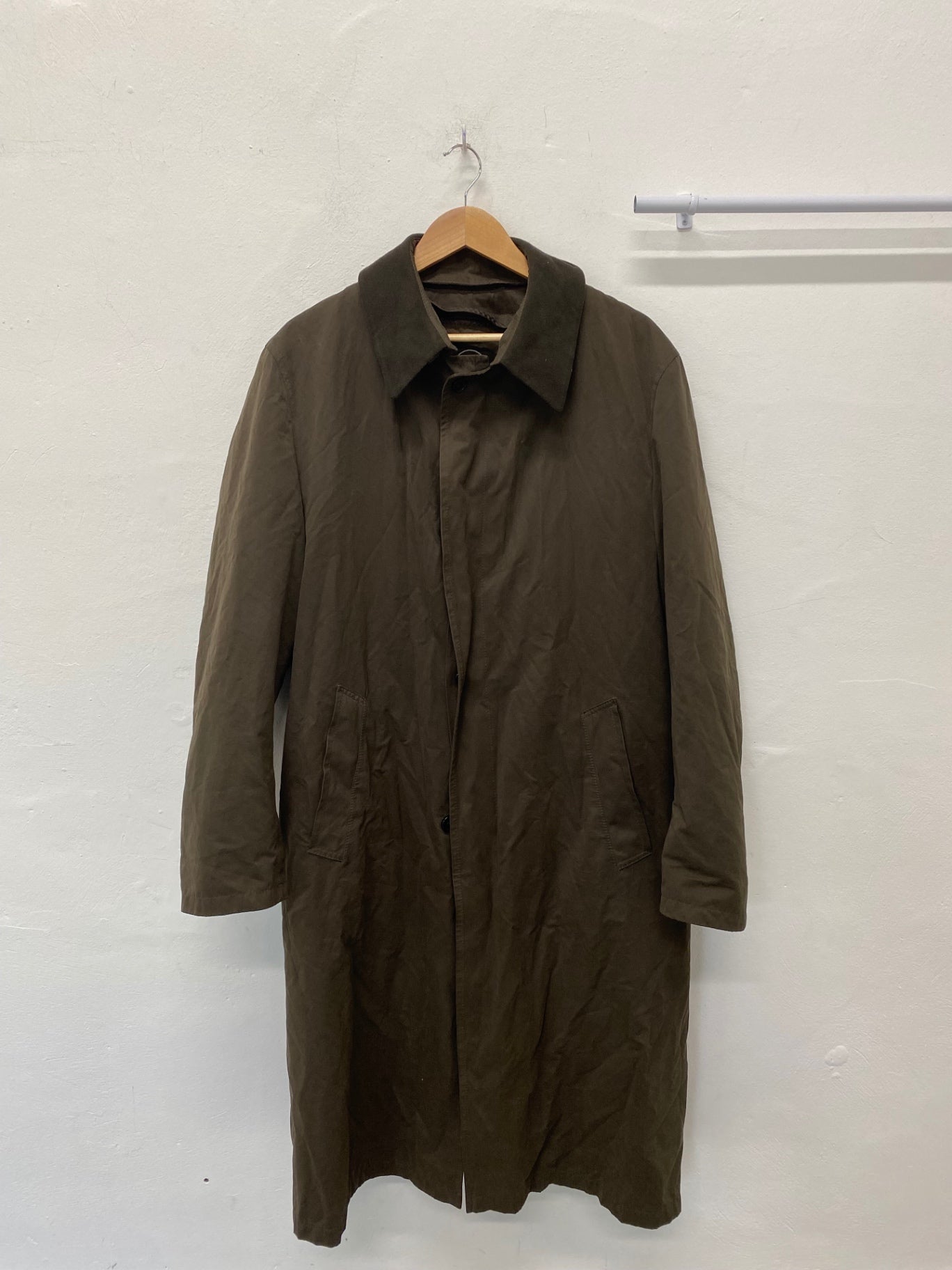 Fabulous Bugatti Overcoat 42R Olive Brown raincoat classic JP001