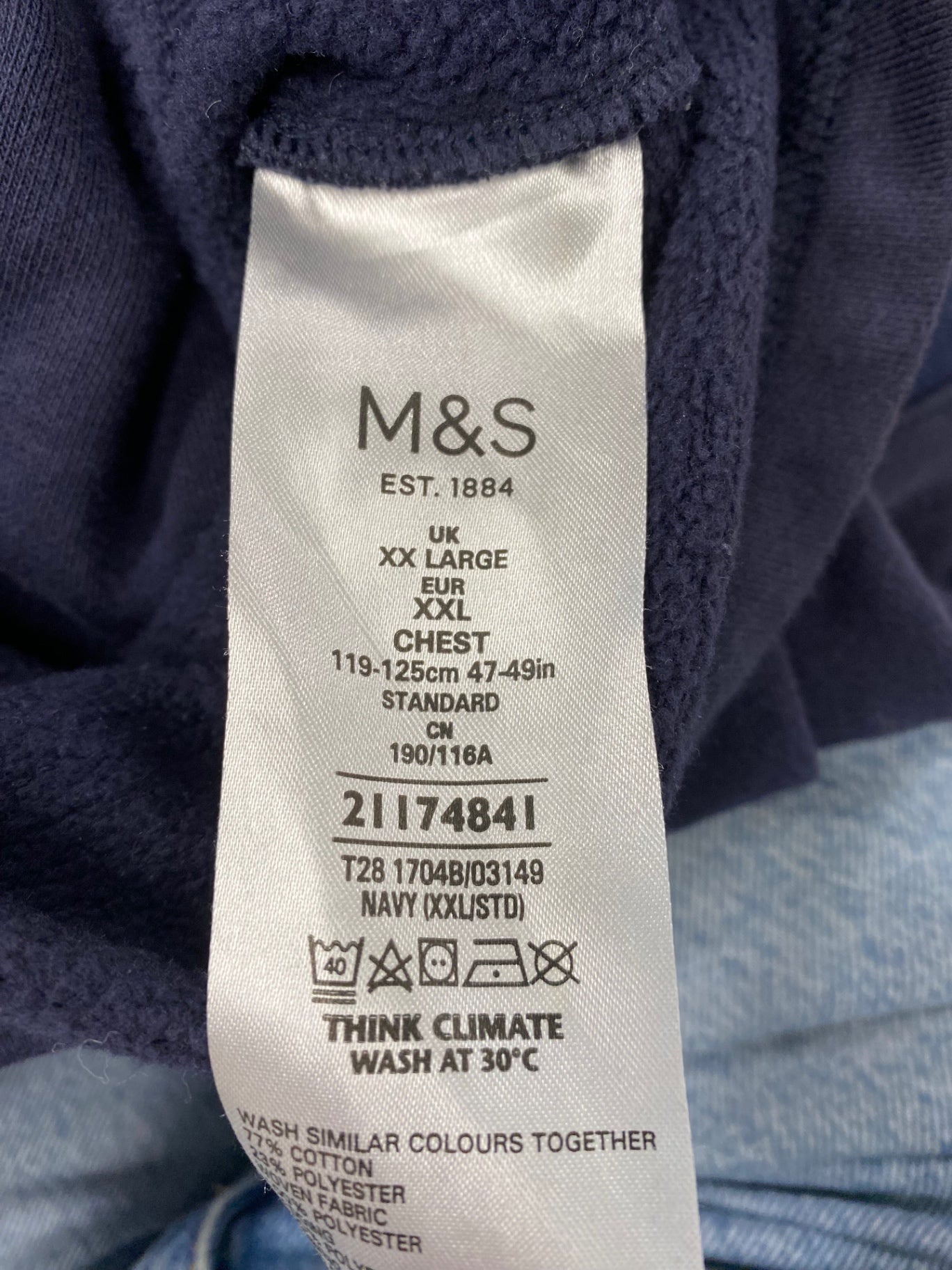 Fabulous Blue Harbour for M&S Casual Jacket UK XXL Navy Blue Golf SL001