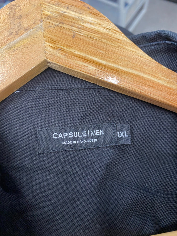 Fabulous Capsule / Men Button-Up Shirt UK XXL Black formal Race Days DW001