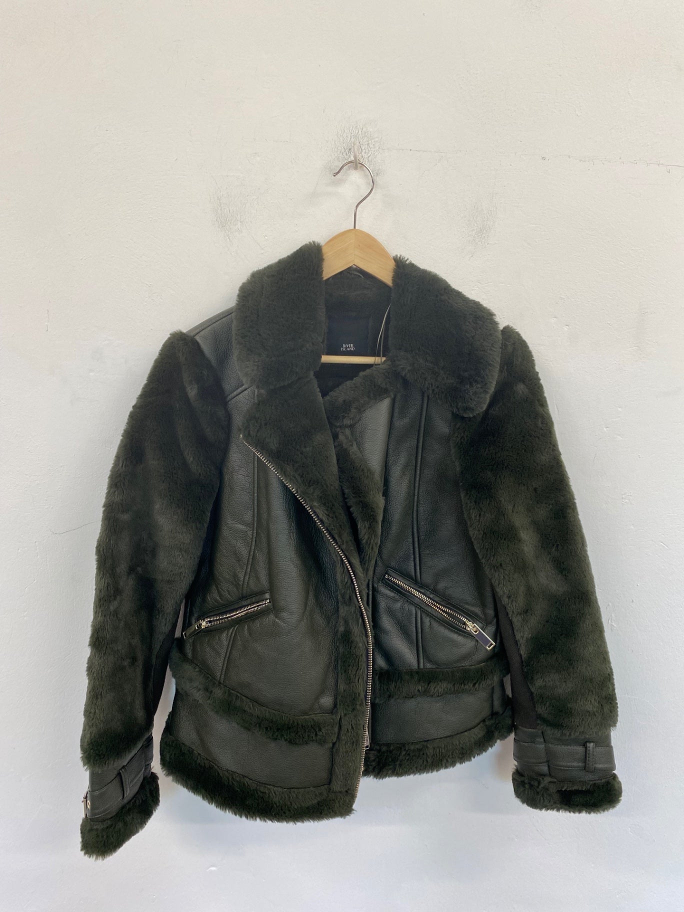 Fabulous River Island Jacket UK10 Dark Green BT001