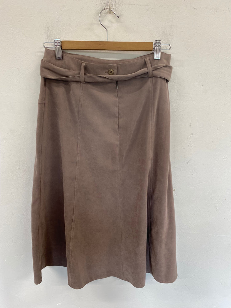 Fabulous Debenhams Midi Skirt UK8 Taupe BT001