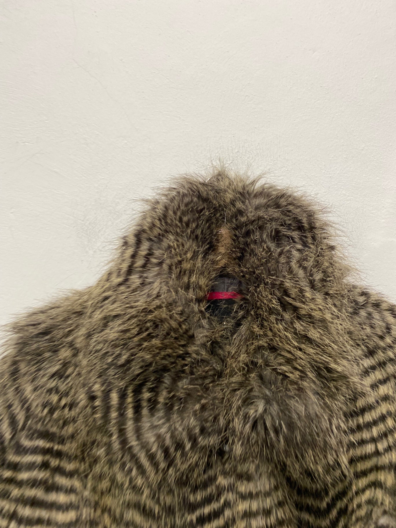 Fabulous River island Fur Coat UK10 Brown super chic BT001