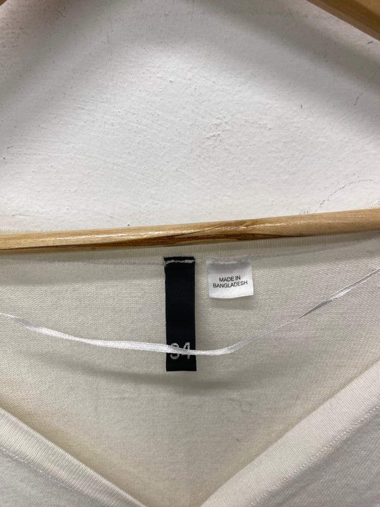 Fabulous H&M Cardigan Uk8 Cream classic shape BT001