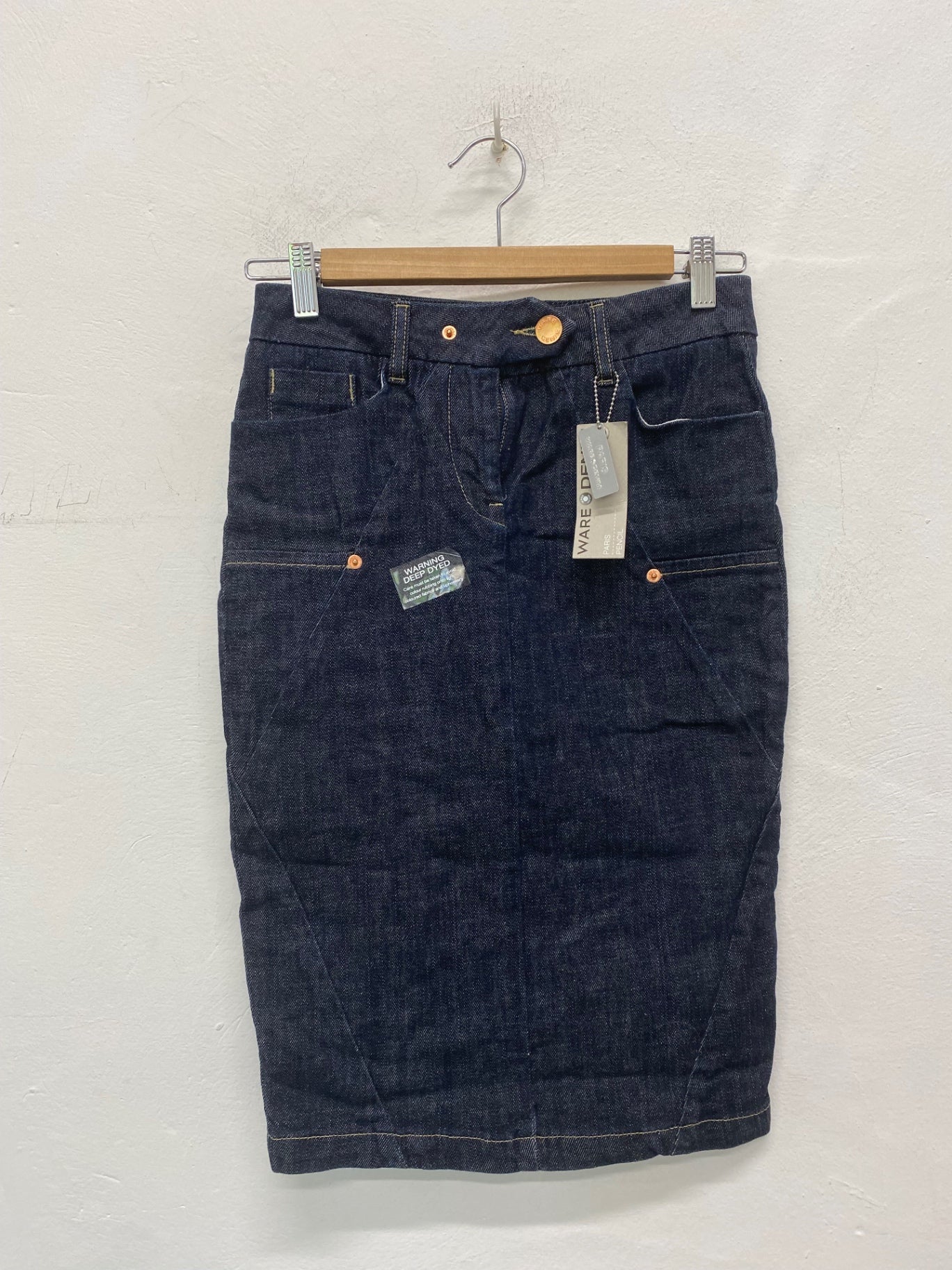 Fabulous Warehouse Skirt UK6 Dark indigo Y2K vibes BT001