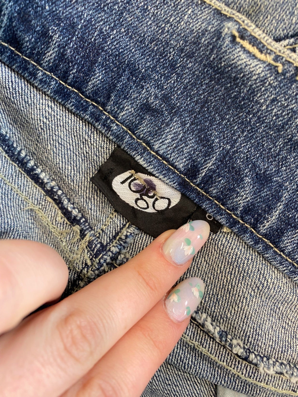 Fabulous Logo Denim Skirt UK6 Blue BT001