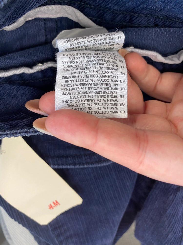 Fabulous H&M Corduroy Mini Skirt UK6 Navy BT001