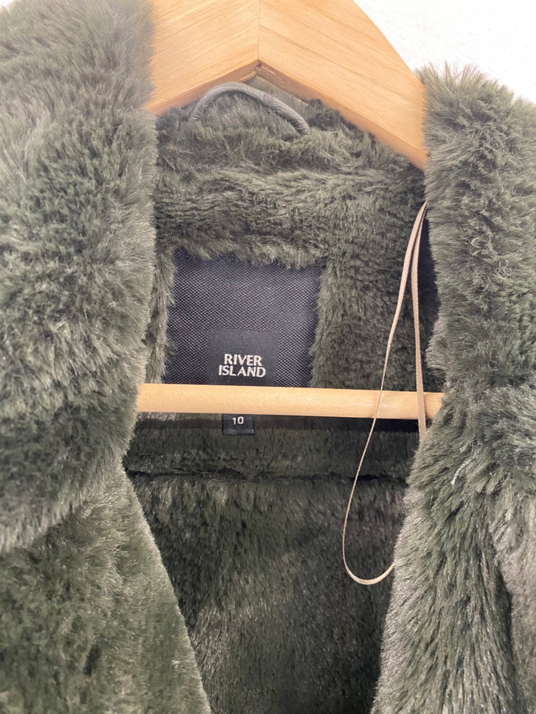 Fabulous River Island Jacket UK10 Dark Green BT001