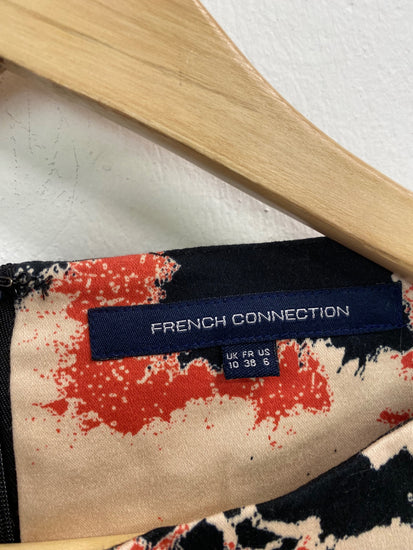 Fabulous French Connection Mini Dress UK10 Black Multi BT001