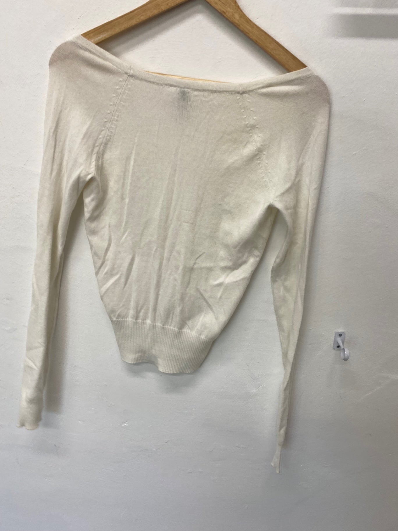 Fabulous H&M Cardigan Uk8 Cream classic shape BT001