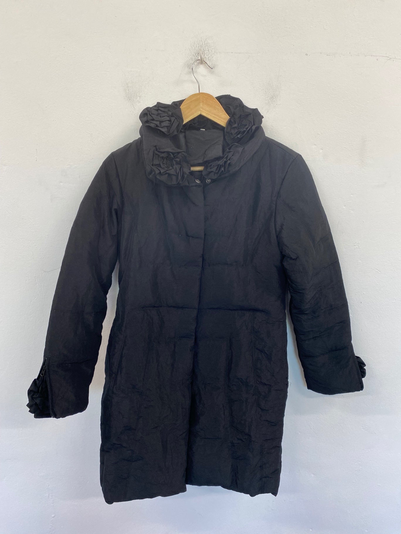 Fabulous Made In Italy Puffer Coat UK M Black BT001