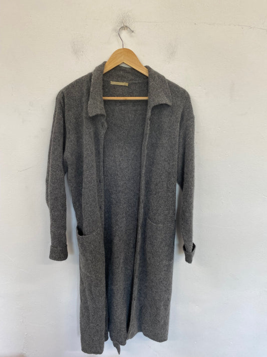 Fabulous Viz-A-Viz Lambswool Cardigan UK S-M Grey BT001