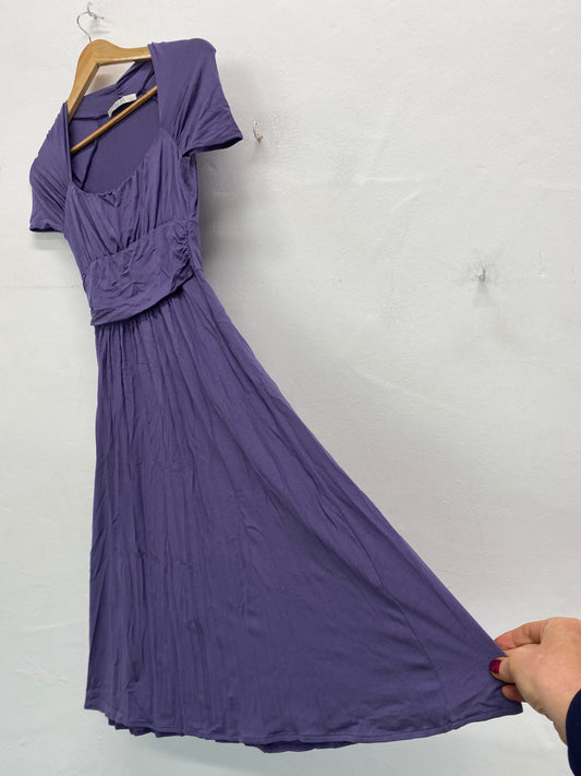 Fabulous Nougat Fit & flare Dress Uk8 Purple boho classic BT001