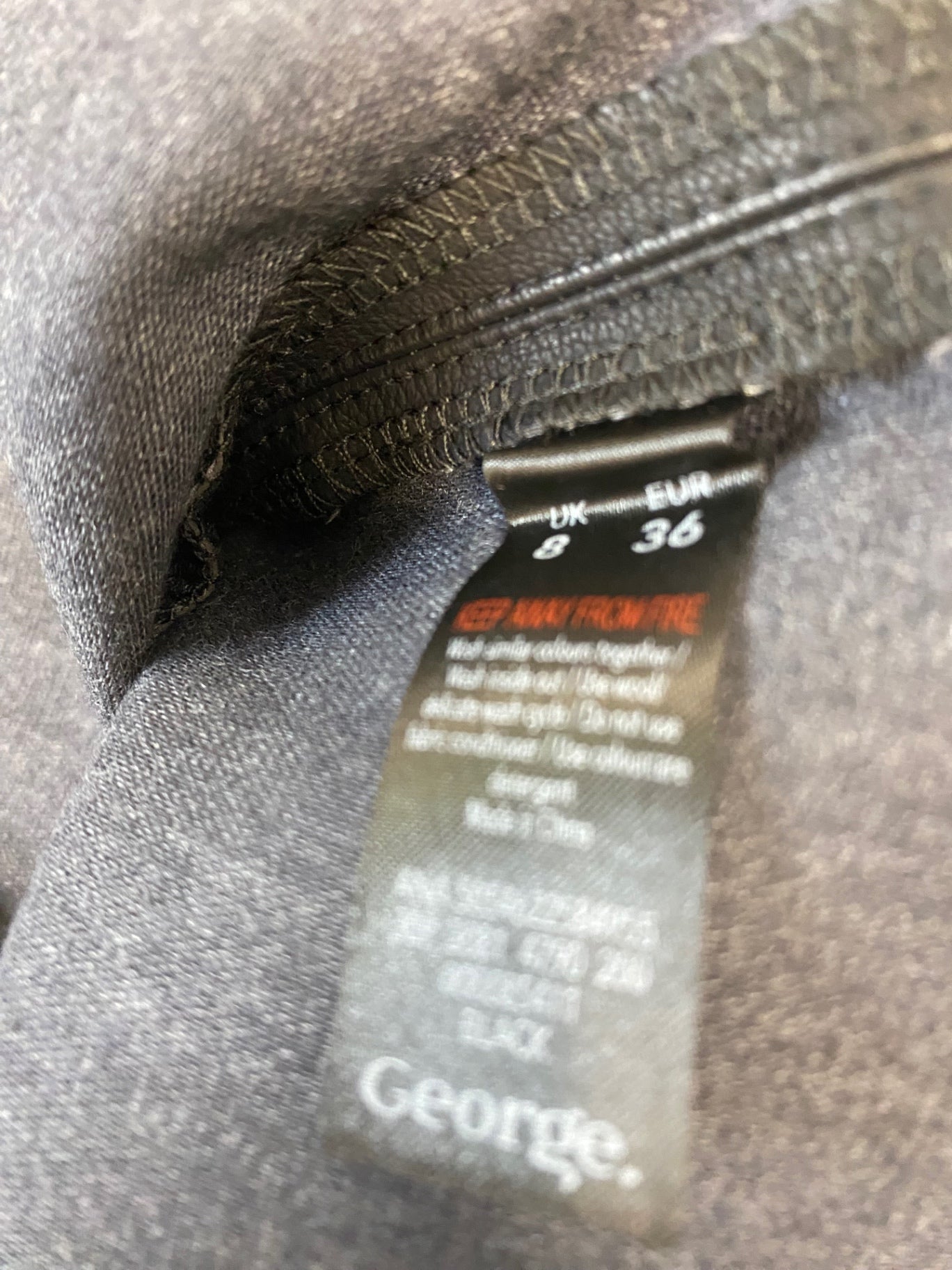 Fabulous George Skirt Uk8 Black classic faux leather BT001