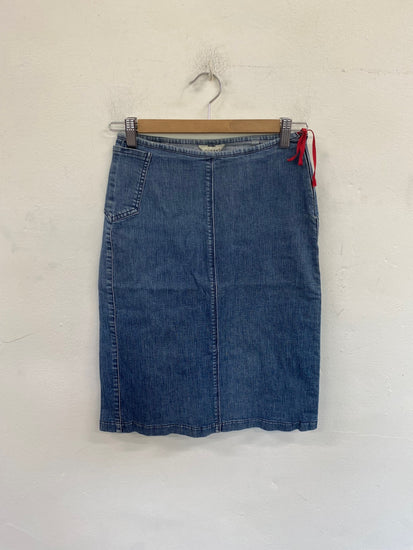Fabulous Guess Denim Skirt UK S Blue BT001