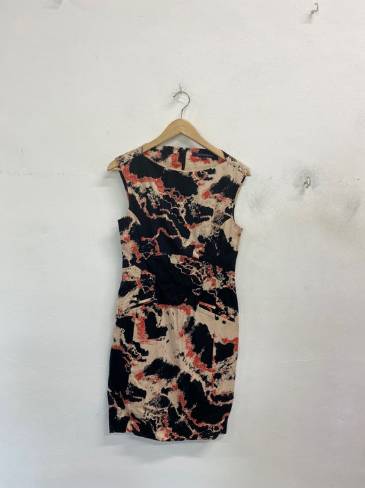 Fabulous French Connection Mini Dress UK10 Black Multi BT001
