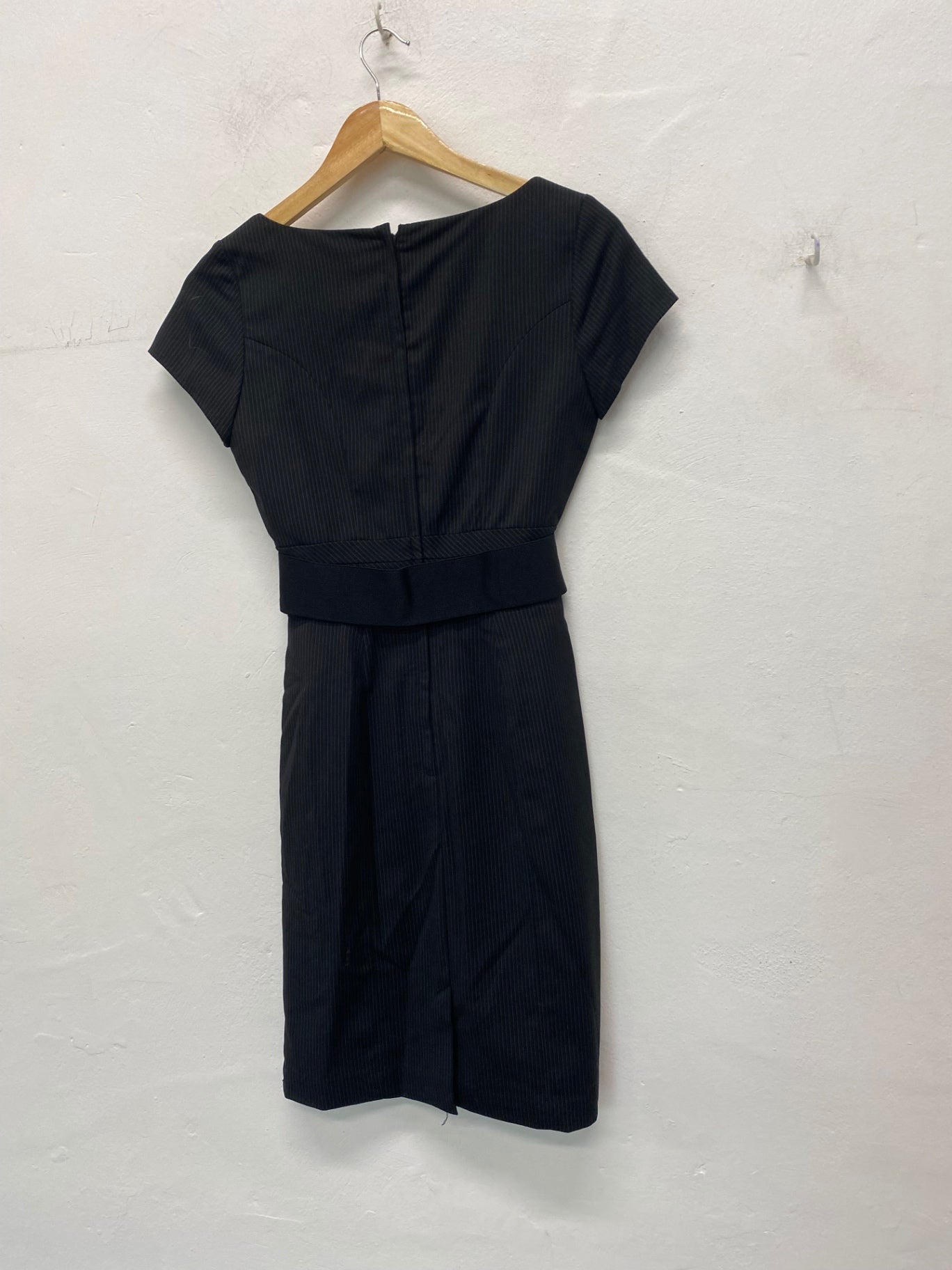 Fabulous H&M Work Dress Uk8 Black pin striped Pencil coquette BT001
