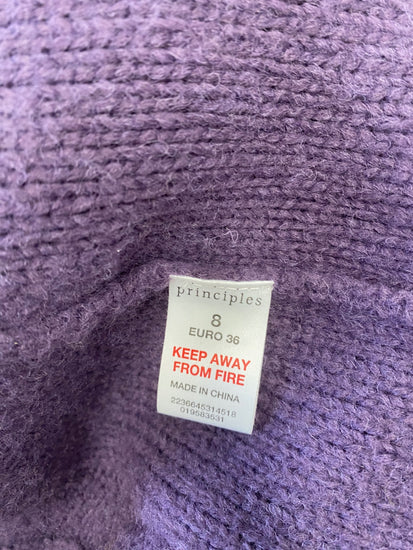 Fabulous Principles Cardigan Uk8 Purple longline classic BT001