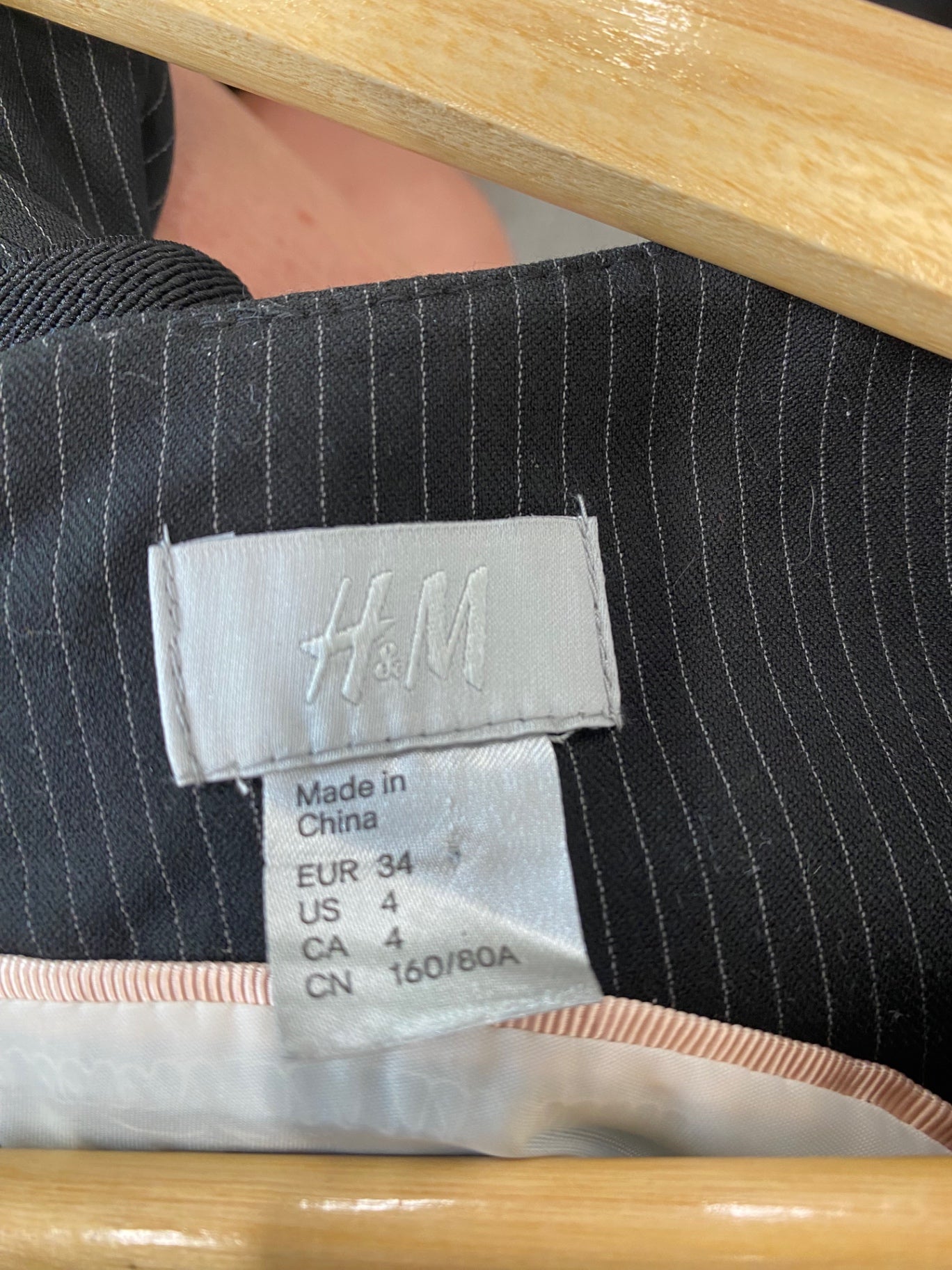Fabulous H&M Work Dress Uk8 Black pin striped Pencil coquette BT001