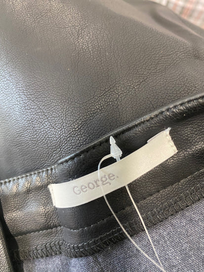 Fabulous George Skirt Uk8 Black classic faux leather BT001