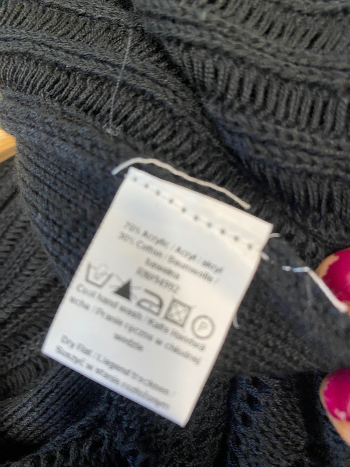 Fabulous P.Luca Kimono cardigan M Black crochet boho chic BT001