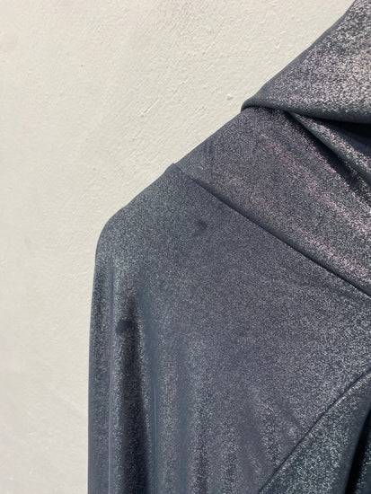 Fabulous Lulu & Red Kimono Shrug Uk 10 Silver Boho retro chic BT001