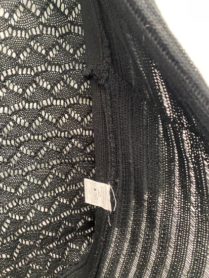 Fabulous P.Luca Kimono cardigan M Black crochet boho chic BT001