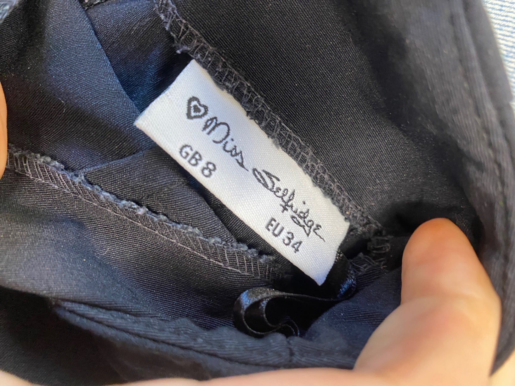 Fabulous Miss Selfridge Y2K Pencil Skirt Uk8 Black BT001