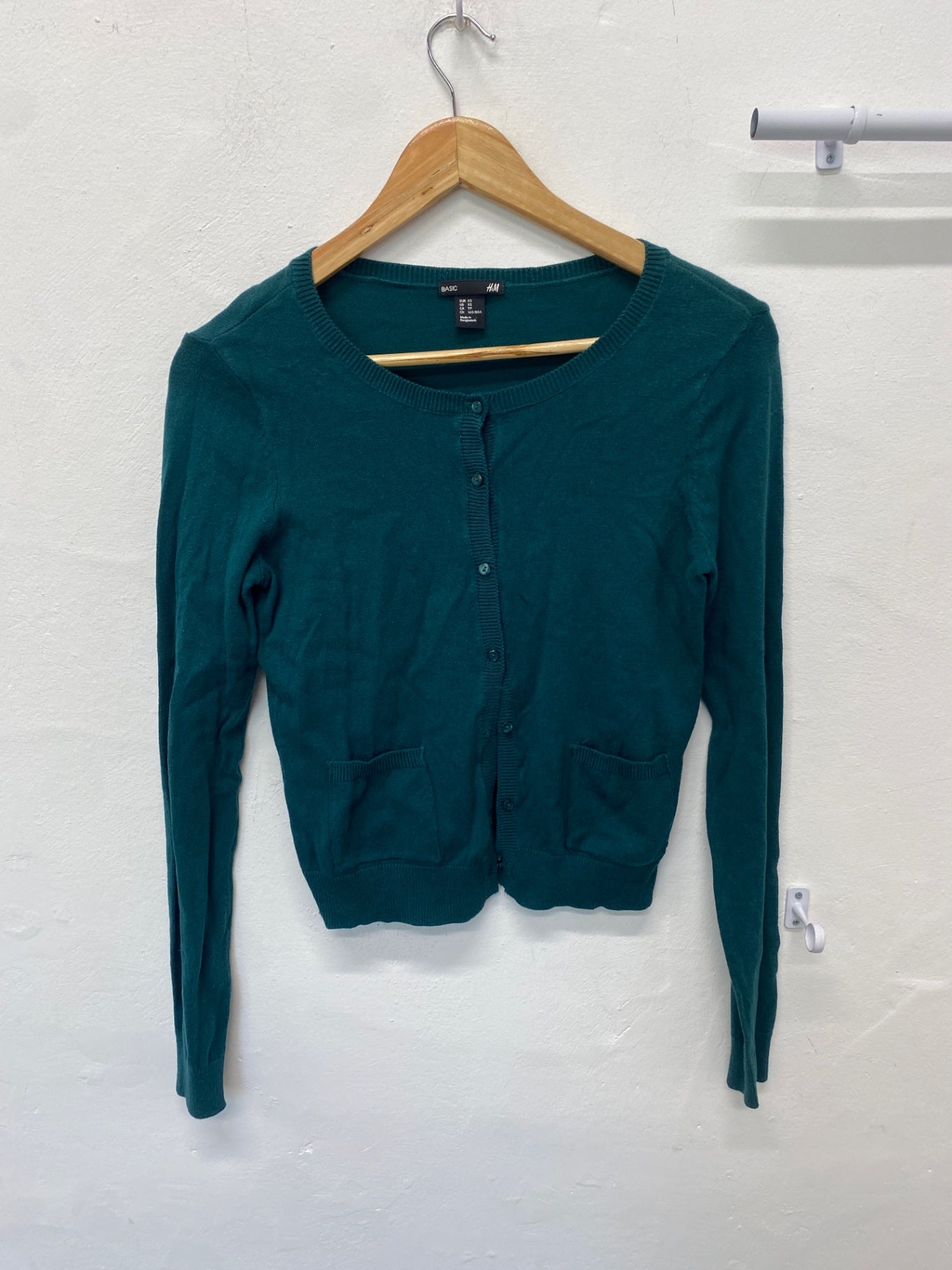 Fabulous H&M Cardigan UK XS Teal classic design BT001