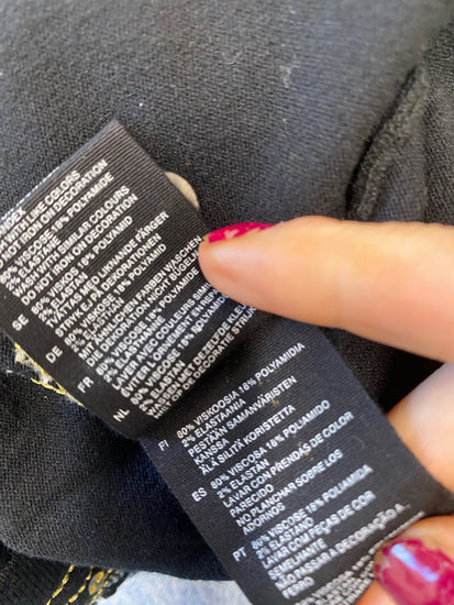 Fabulous H&M Cardigan UK8 Black with gold embroidery boho chic BT001