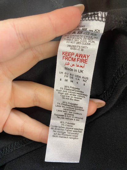 Fabulous Boohoo Blouse UK8 Black VT002