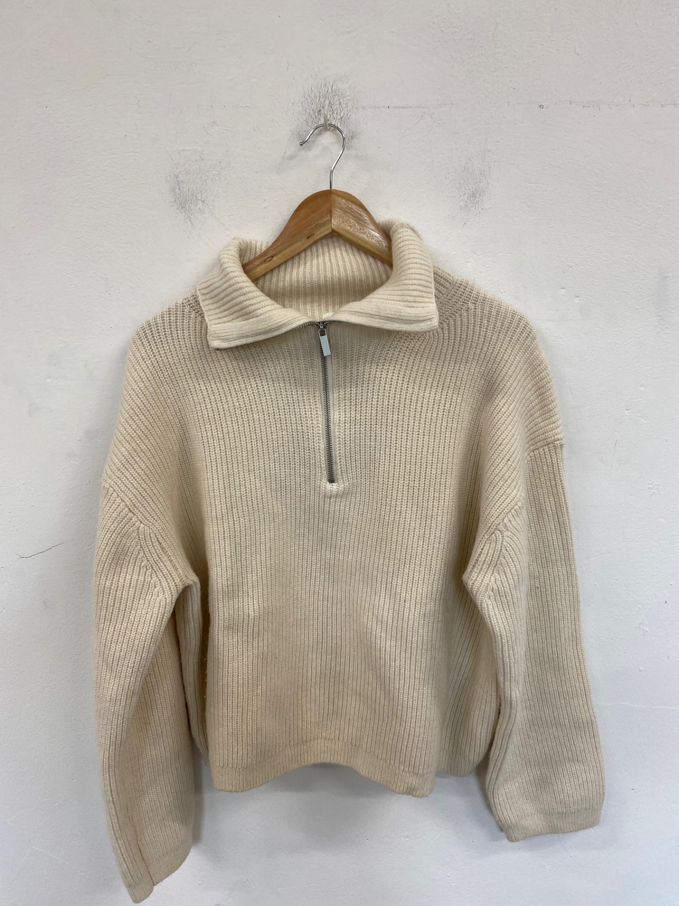 Fabulous H&M Chunky Knit Jumper UK M Beige AM013