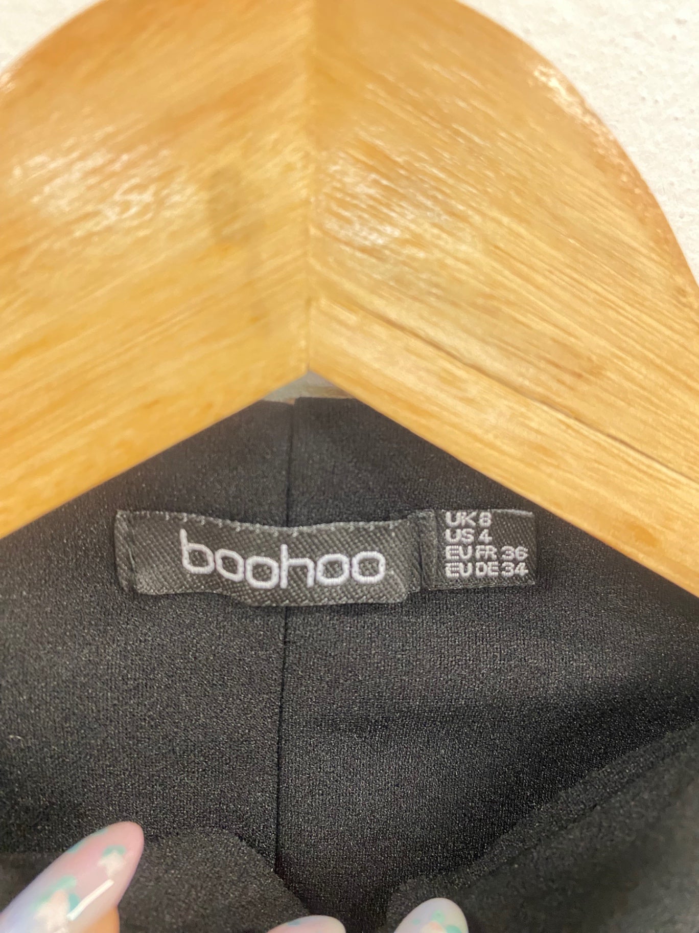 Fabulous Boohoo Blouse UK8 Black VT002