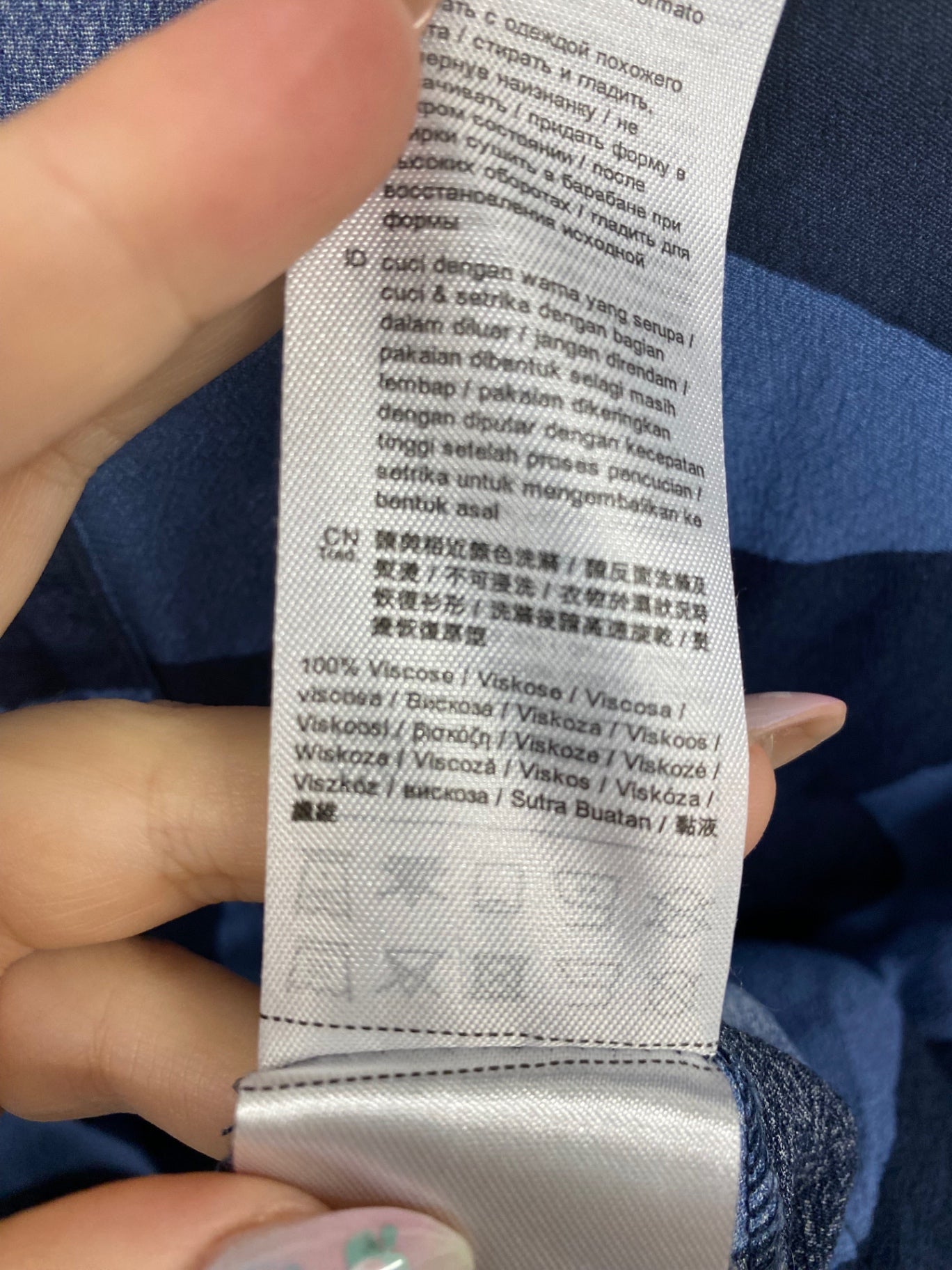 Fabulous ESPRIT Shirt UK S Blue & Navy VT002